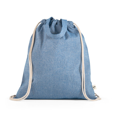 RISSANI. Drawstring bag with recycled cotton (70) and polyester (30 rPET) (140 g/m²)